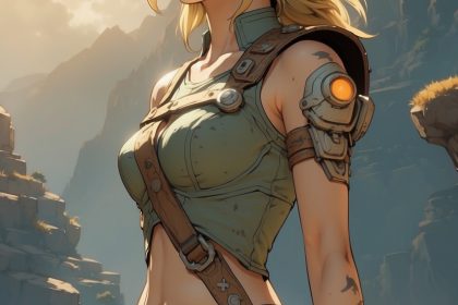 2d мультфильм манга концепт-арт иллюстрация, девушка в стиле легенды о Zelda